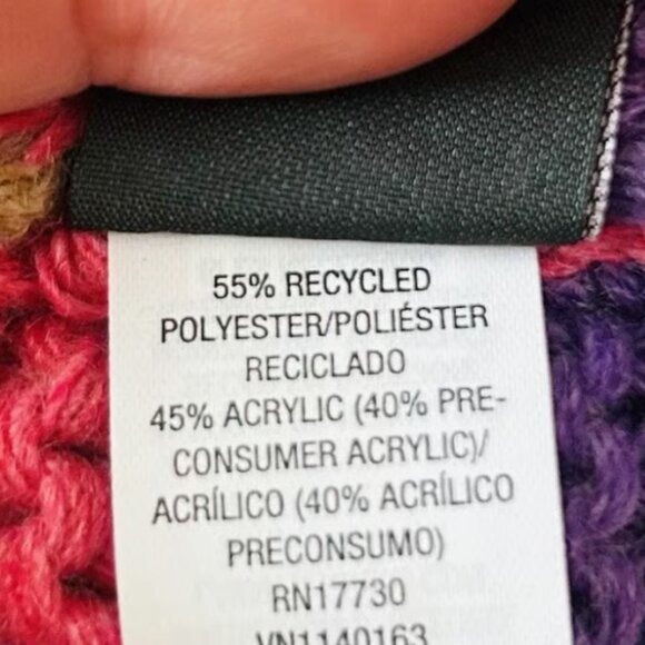 Colorful Striped Knit Crochet Pom Pom Beanie Hat - Picture 6 of 6